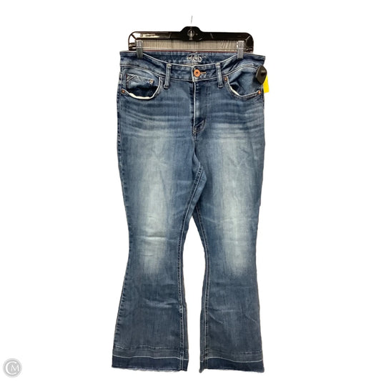 Jeans Flared By Edgely In Blue Denim, Size: 14