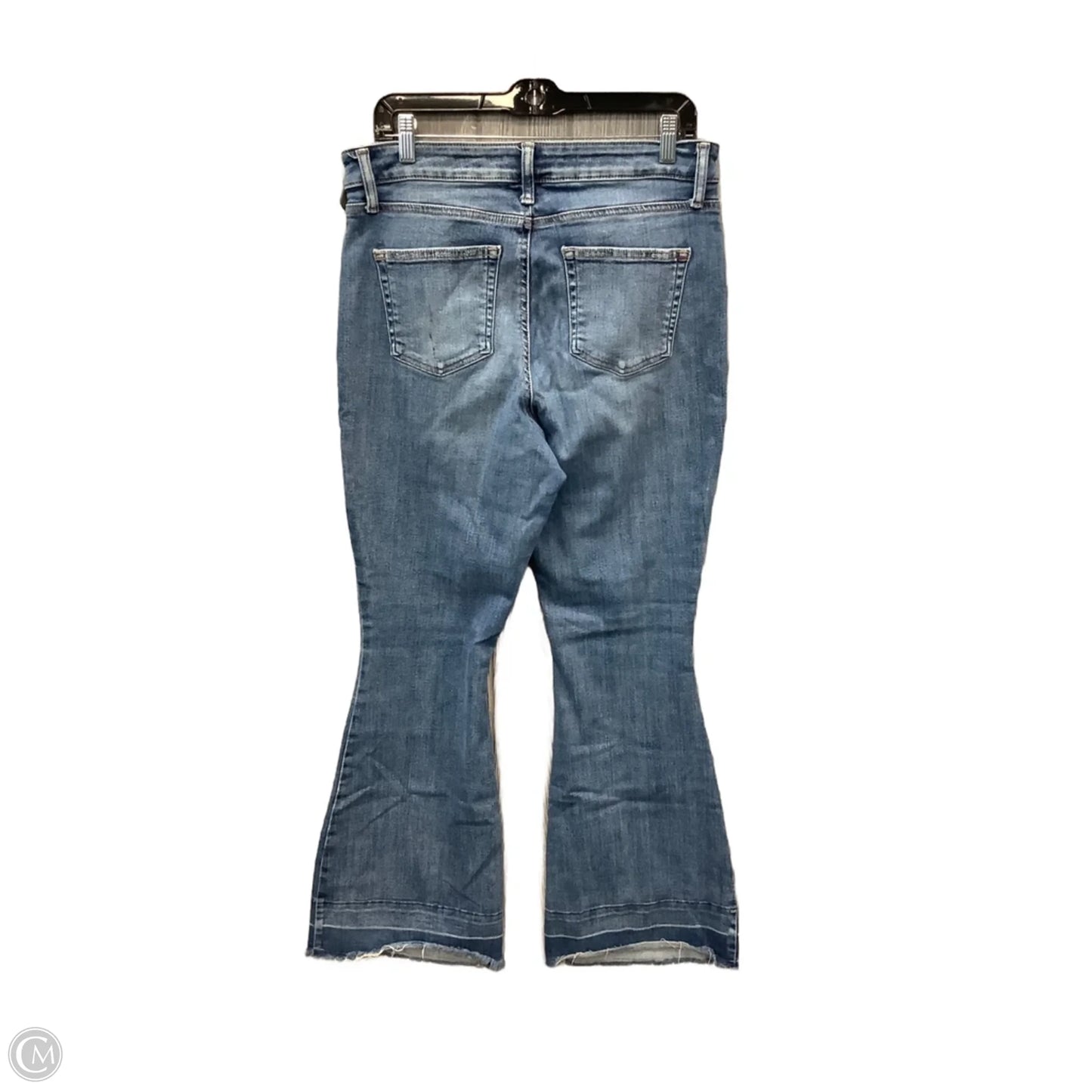 Jeans Flared By Edgely In Blue Denim, Size: 14
