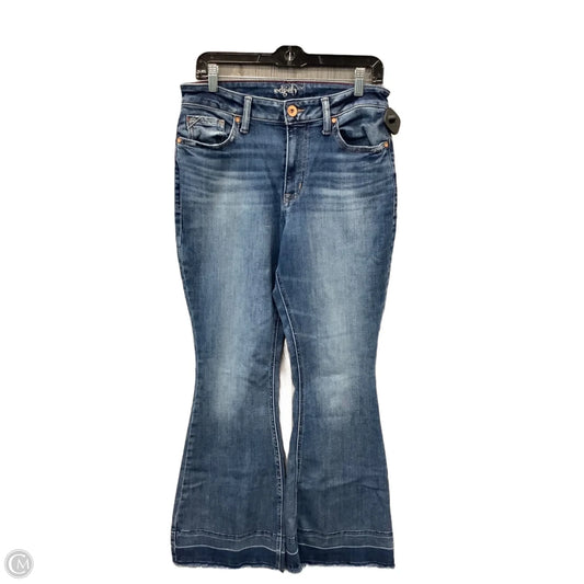 Jeans Flared By Edgely In Blue Denim, Size: 12