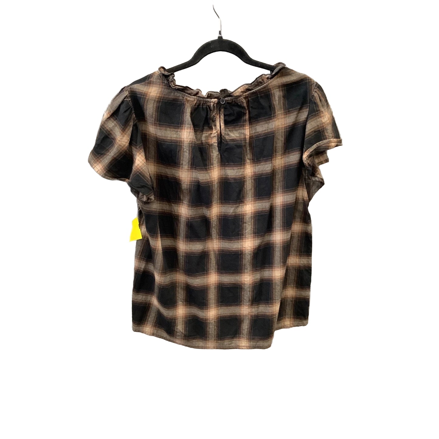 Top Short Sleeve By Time And Tru In Black & Brown, Size: L