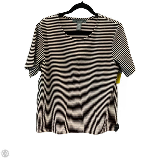 Top Short Sleeve By Jessica Holbrook In Striped Pattern, Size: L