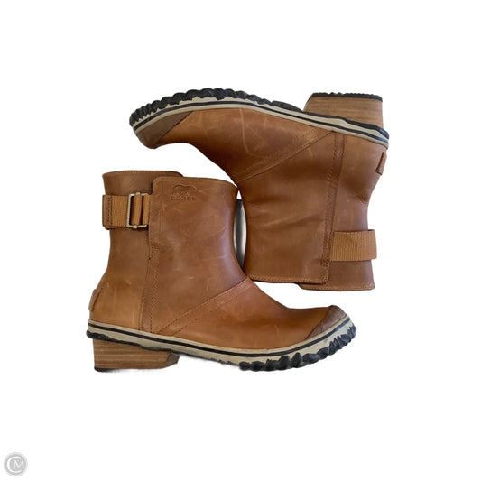 Boots Mid-calf Flats By Sorel In Brown, Size: 7