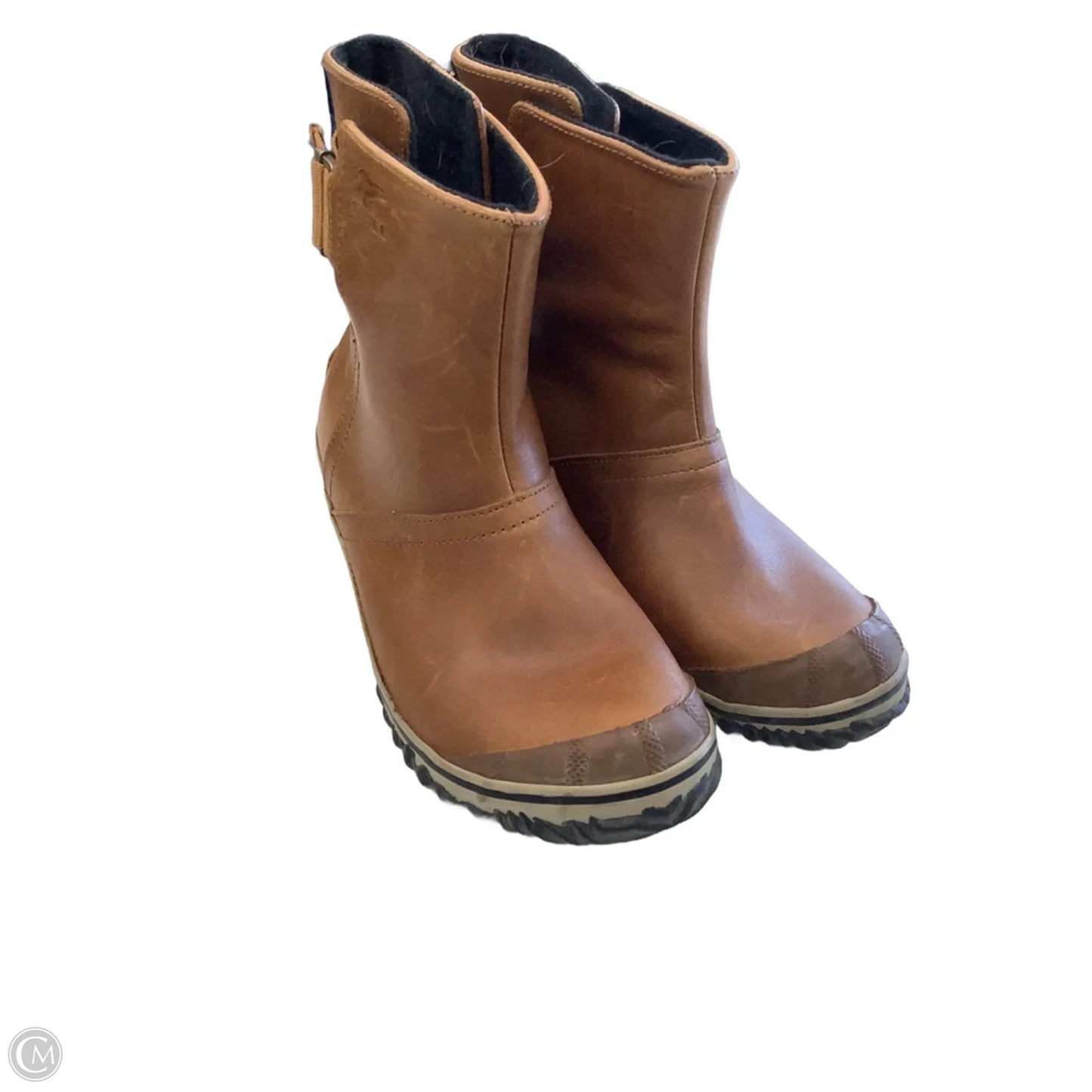 Boots Mid-calf Flats By Sorel In Brown, Size: 7