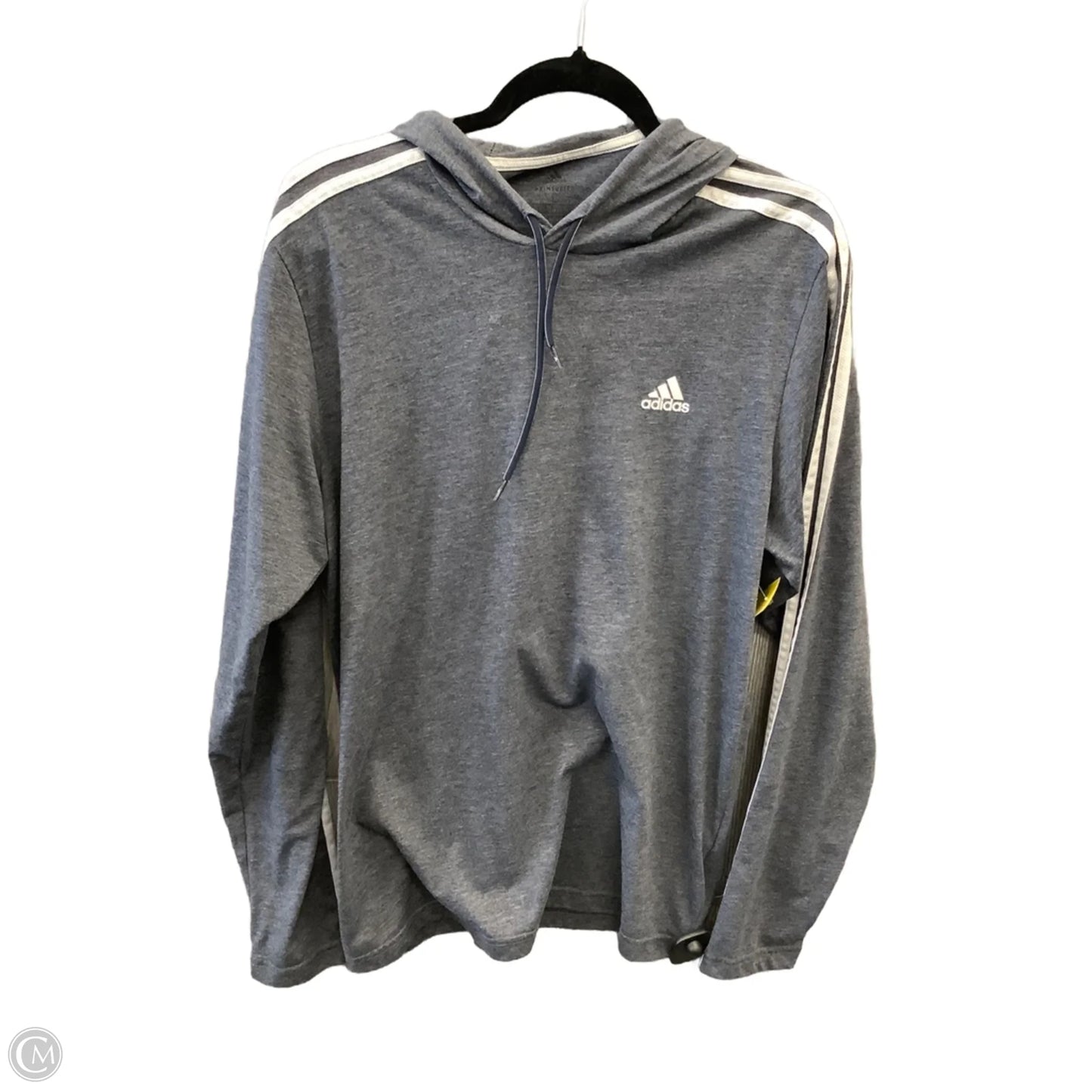 Top Long Sleeve By Adidas In Grey, Size: L