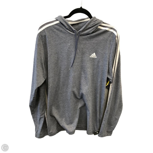 Top Long Sleeve By Adidas In Grey, Size: L