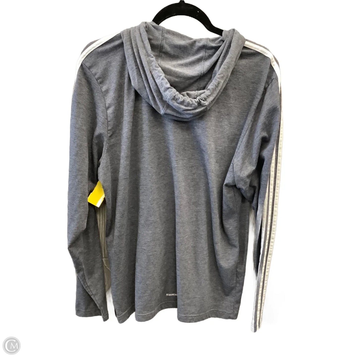 Top Long Sleeve By Adidas In Grey, Size: L