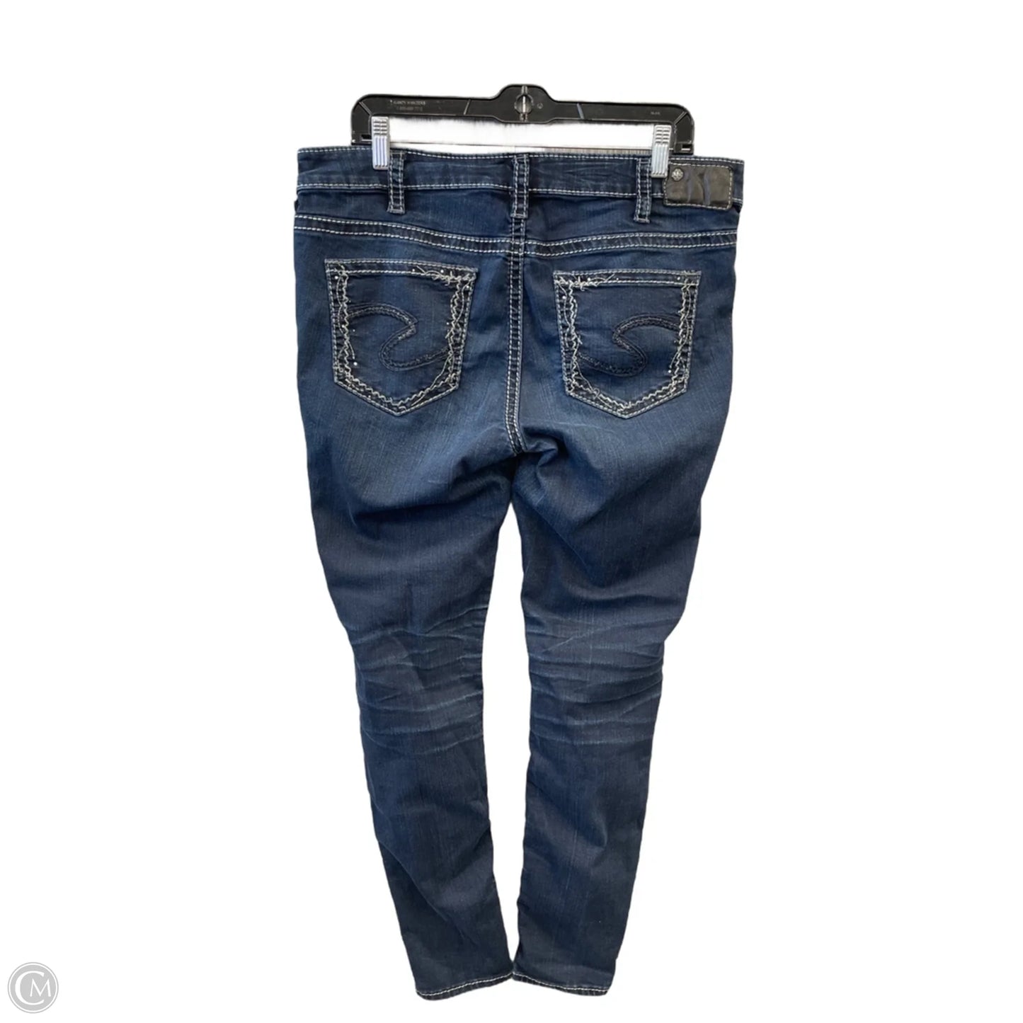 Jeans Skinny By Silver In Blue Denim, Size: 14
