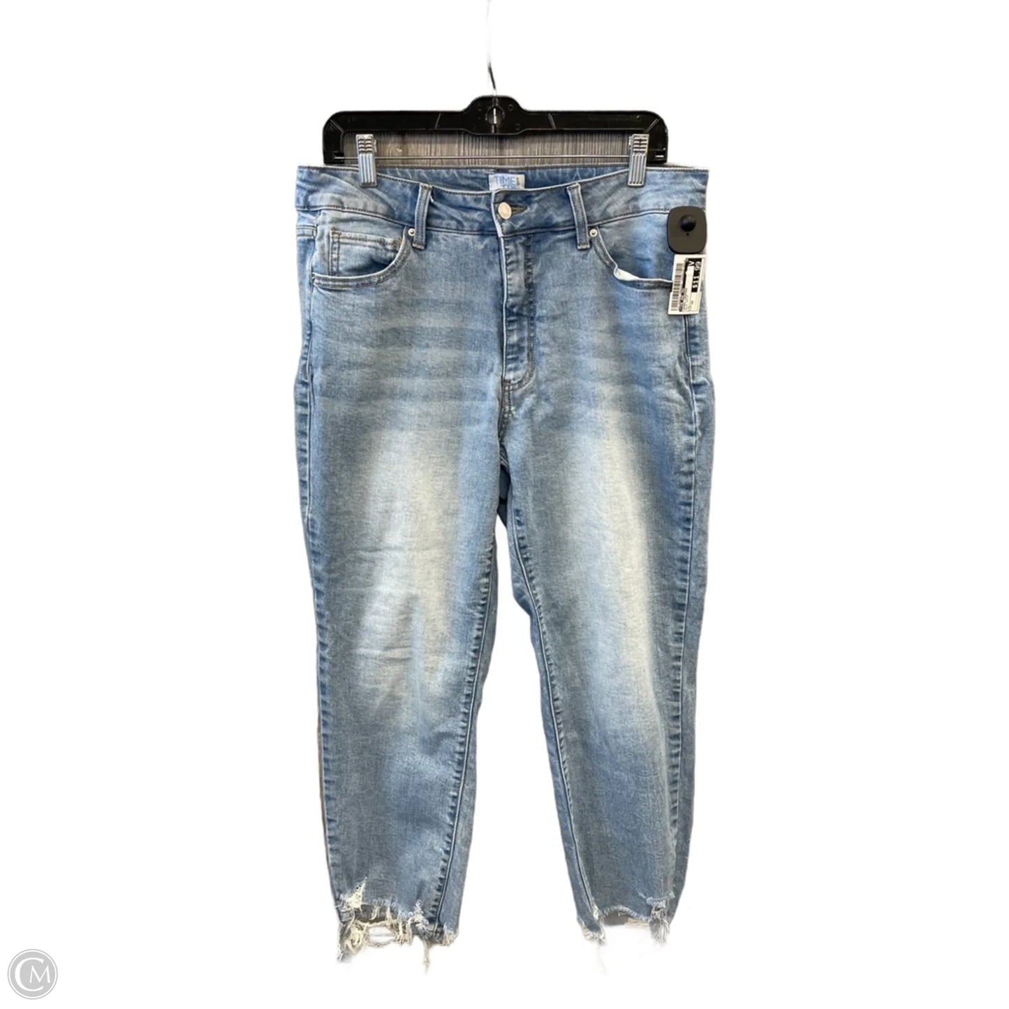 Jeans Cropped By Time And Tru In Blue Denim, Size: 12