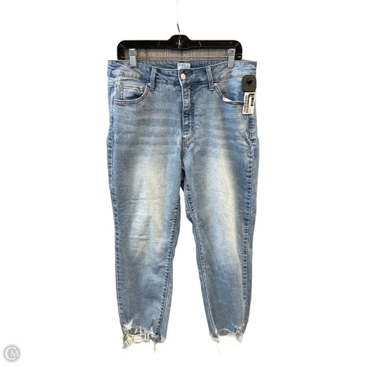 Jeans Cropped By Time And Tru In Blue Denim, Size: 12