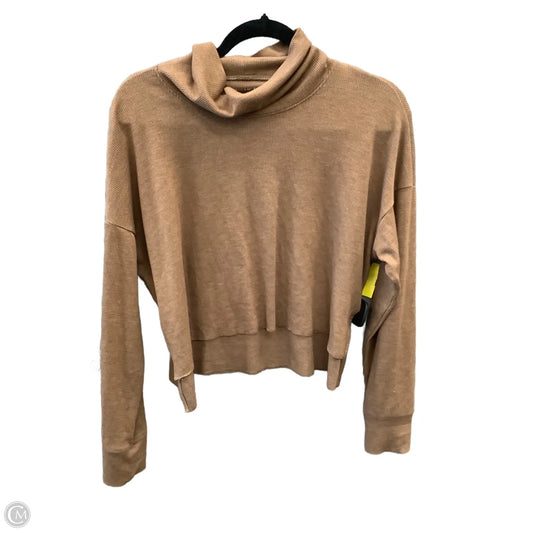 Top Long Sleeve By American Eagle In Brown, Size: Xs