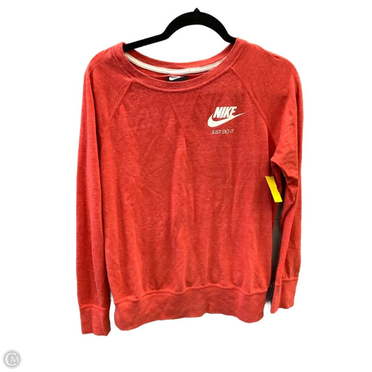 Top Long Sleeve By Nike Apparel In Red, Size: M