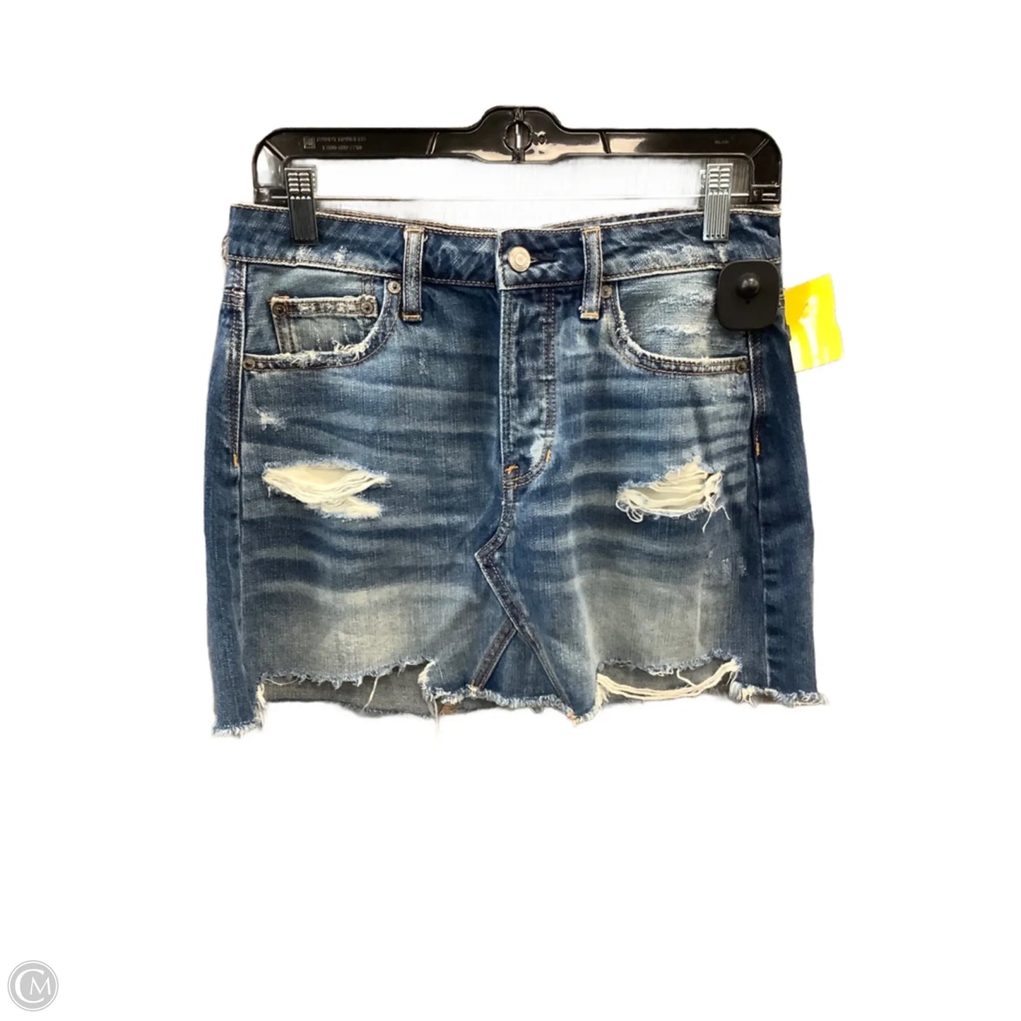 Skirt Mini & Short By American Eagle In Blue Denim, Size: 4