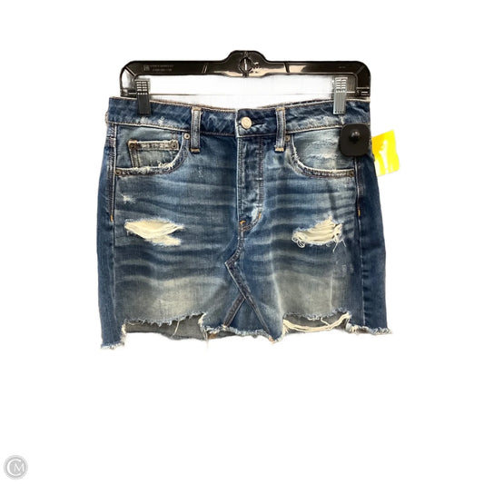 Skirt Mini & Short By American Eagle In Blue Denim, Size: 4