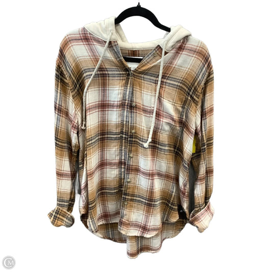 Top Long Sleeve By American Eagle In Tan, Size: S