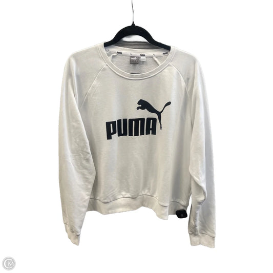 Sweatshirt Crewneck By Puma In White, Size: Xl