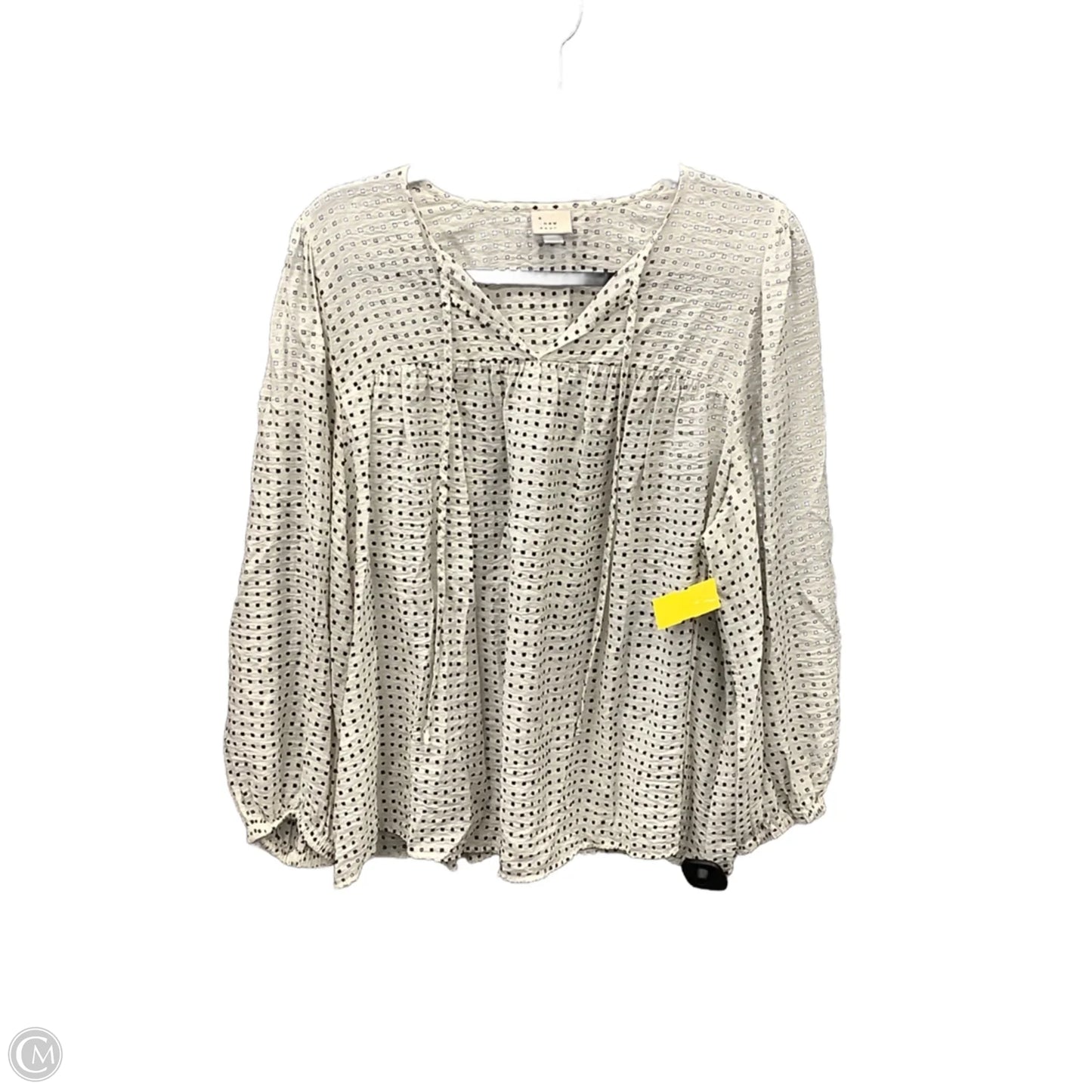 Top Long Sleeve By A New Day In White, Size: Xxl