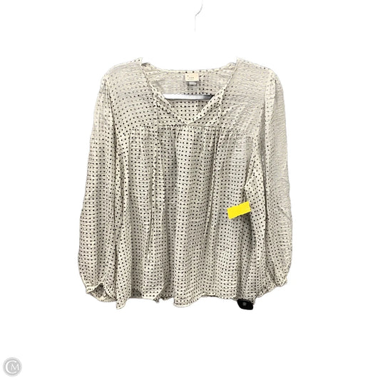 Top Long Sleeve By A New Day In White, Size: Xxl