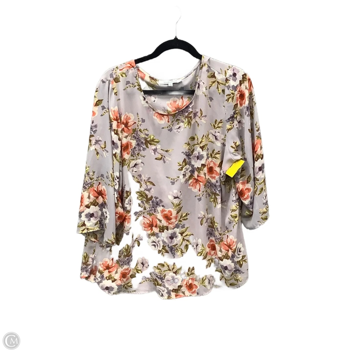 Top Long Sleeve By Rose And Olive In Purple, Size: 1x