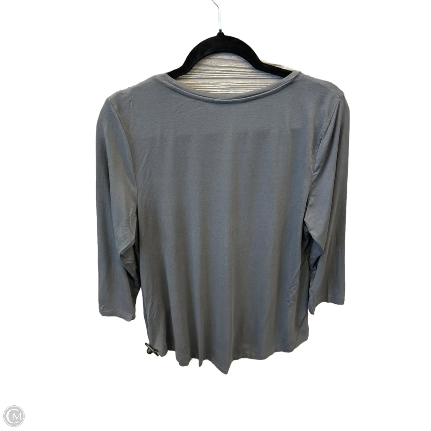 Top 3/4 Sleeve By Jm Collections In Grey, Size: Mp