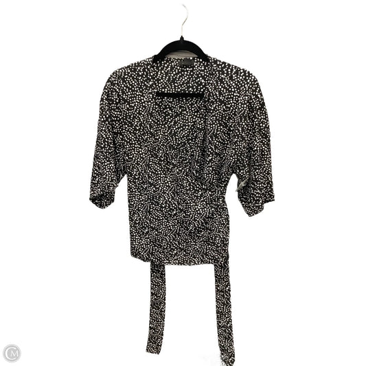 Blouse Short Sleeve By Halogen In Black, Size: S