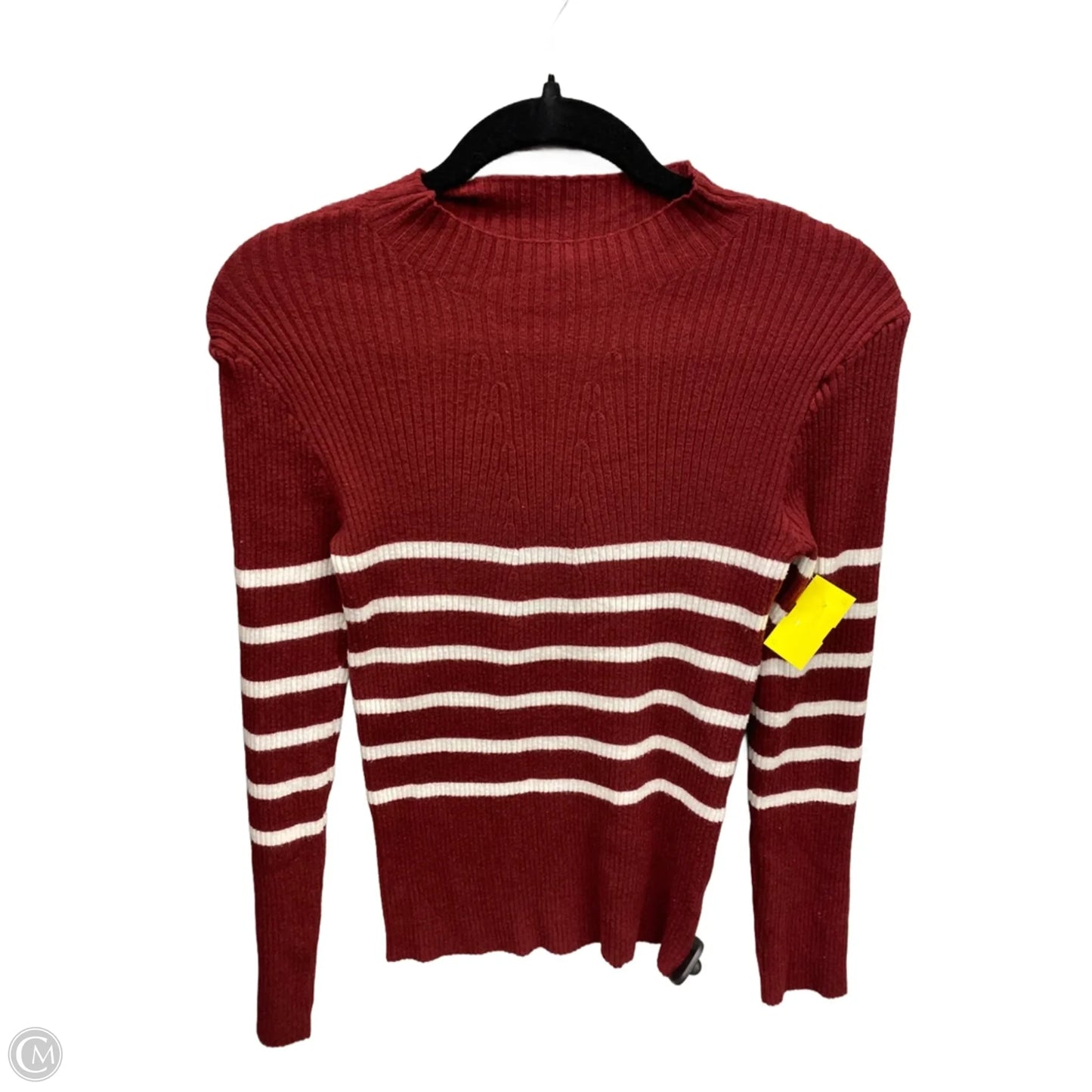 Top Long Sleeve By Grace + Karma In Maroon, Size: L