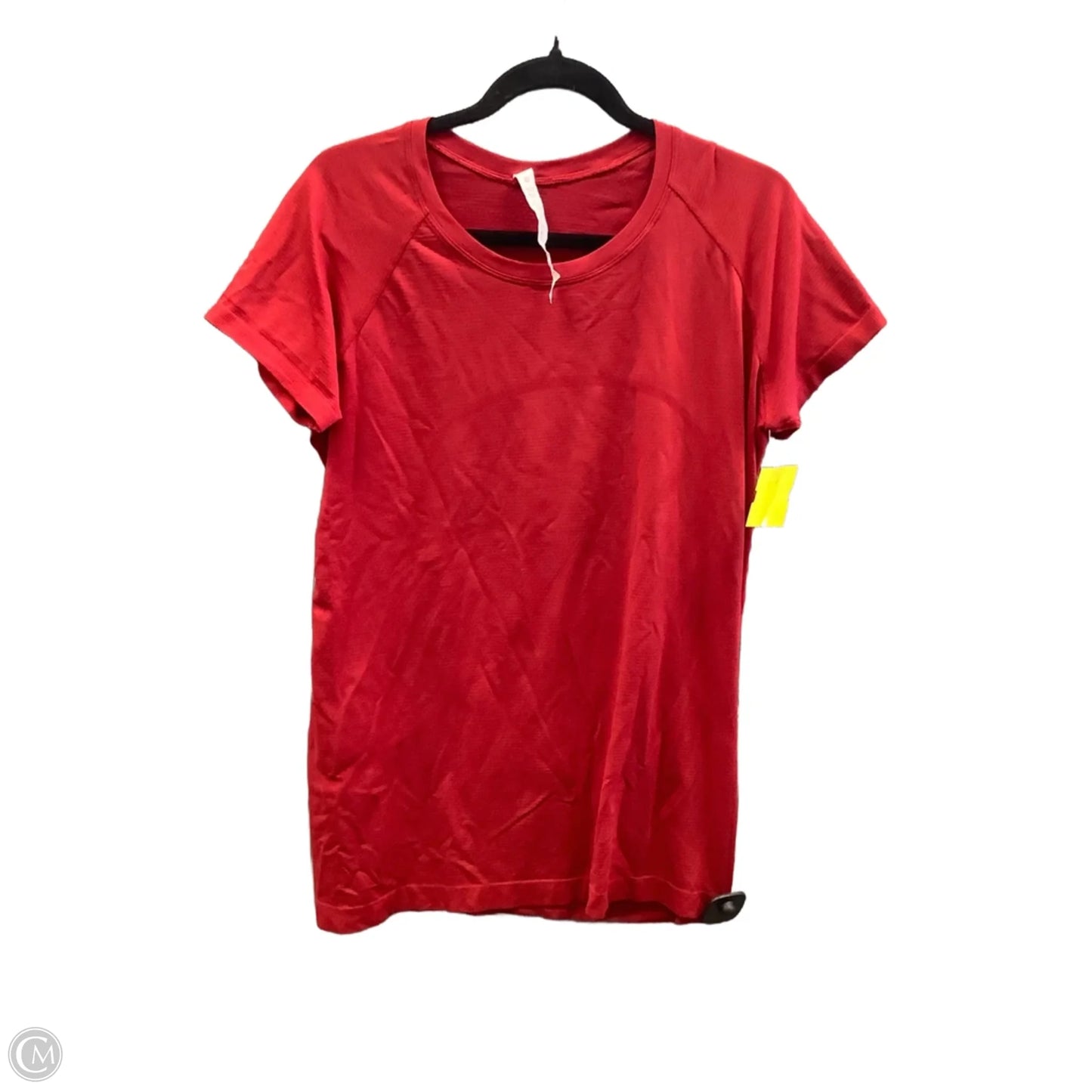 Athletic Top Short Sleeve By Lululemon In Red, Size: 14
