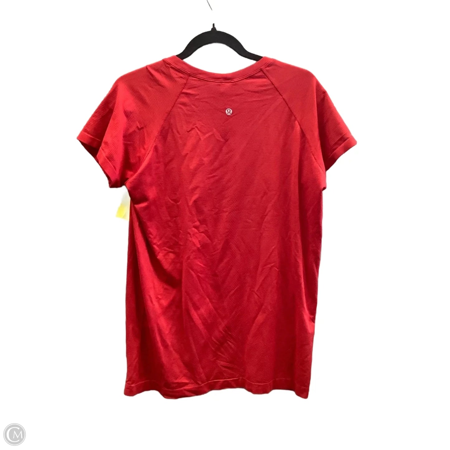 Athletic Top Short Sleeve By Lululemon In Red, Size: 14