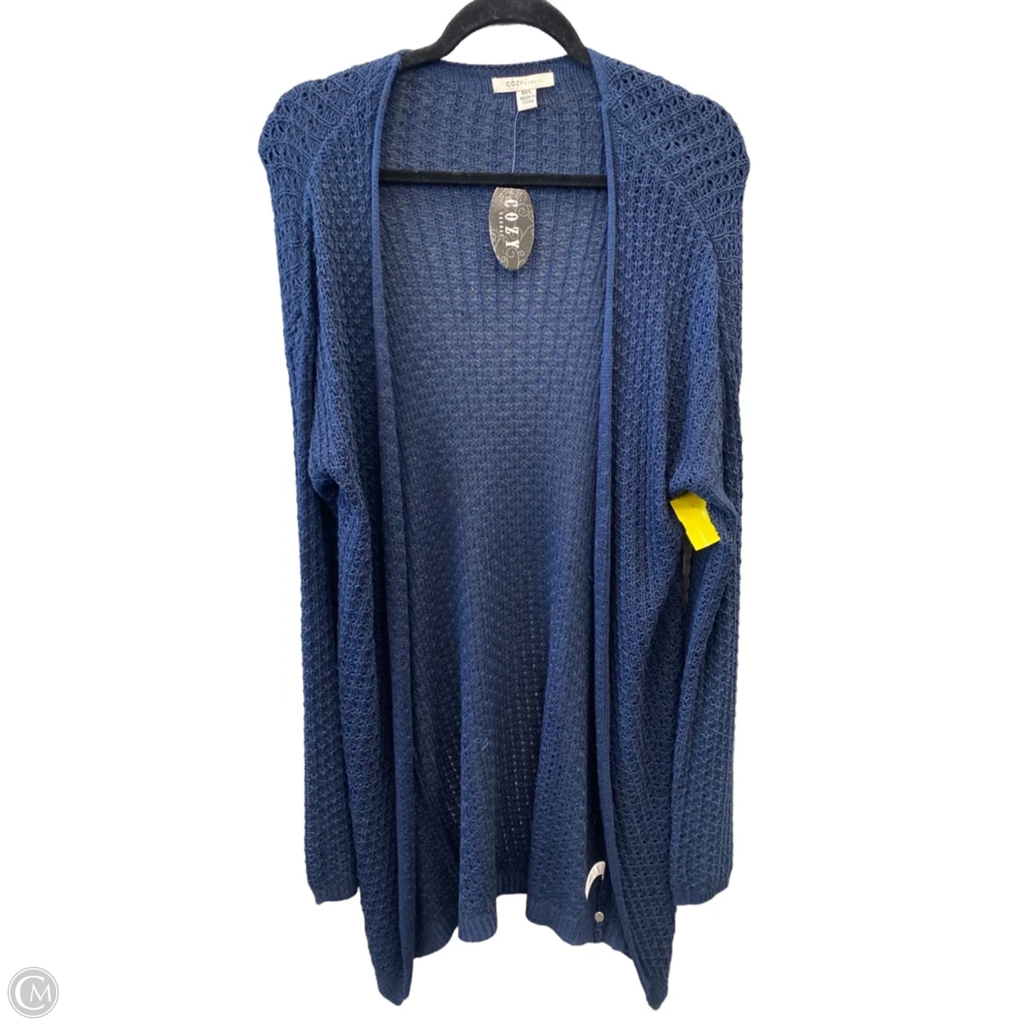 Sweater Cardigan By Clothes Mentor In Navy, Size: M