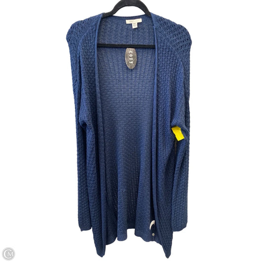 Sweater Cardigan By Clothes Mentor In Navy, Size: M