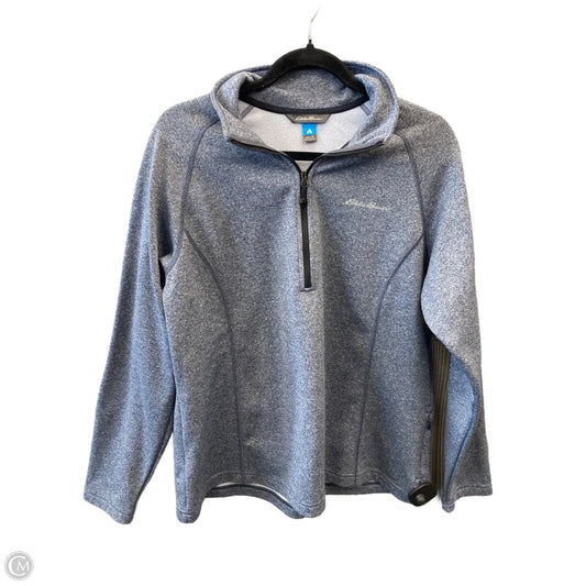 Athletic Top Long Sleeve Collar By Eddie Bauer In Blue, Size: Xl