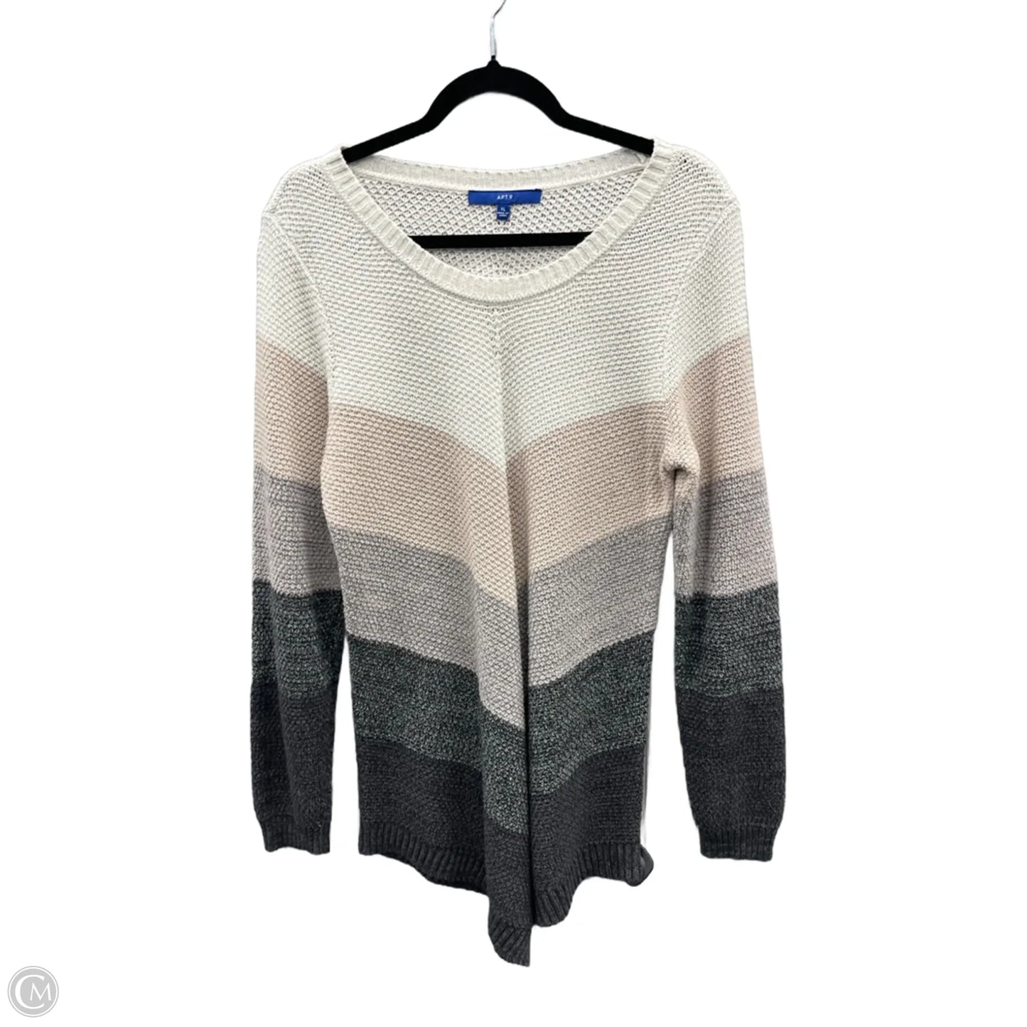 Sweater By Apt 9 In Grey, Size: Xl