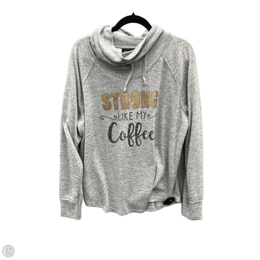 Top Long Sleeve By Clothes Mentor In Grey, Size: Xl