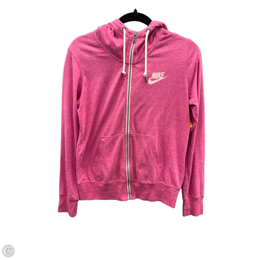Sweatshirt Hoodie By Nike Apparel In Pink, Size: M
