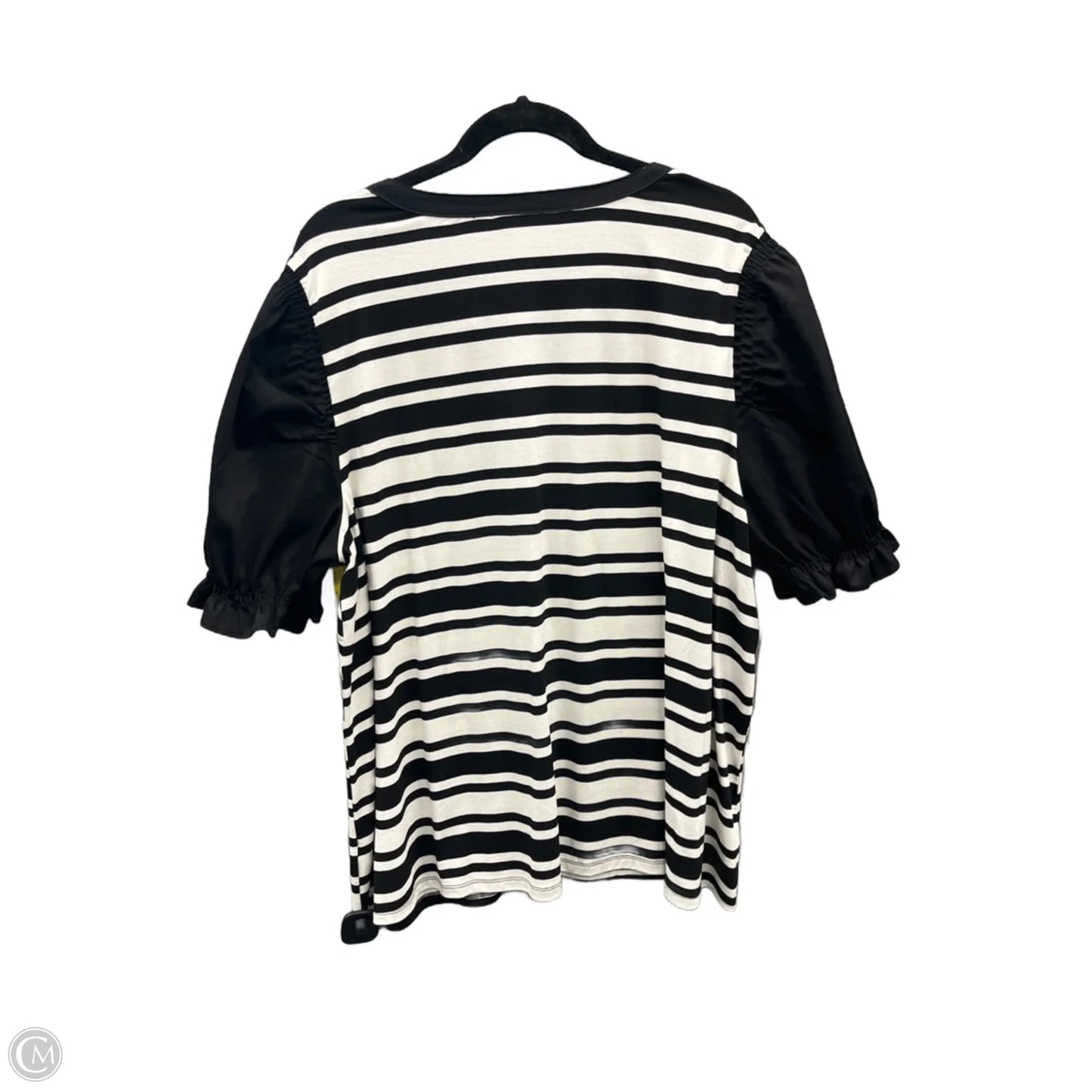 Top Short Sleeve By Cato In Black & White, Size: 3x