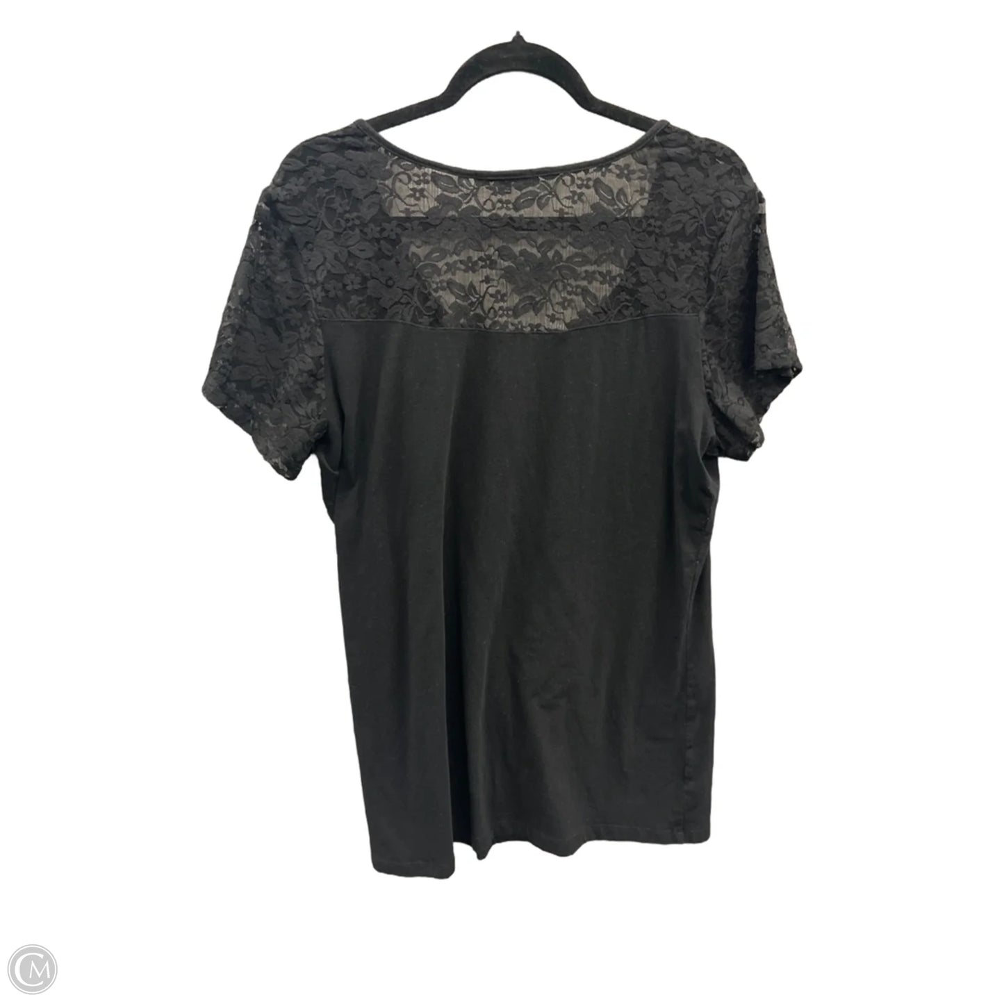 Top Short Sleeve By Ambiance Apparel In Black, Size: 3x