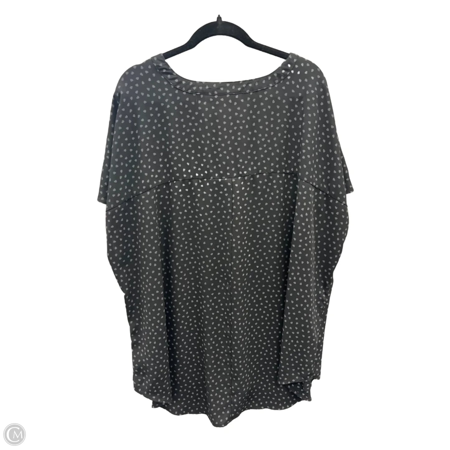 Blouse Short Sleeve By Evri In Black, Size: 4x