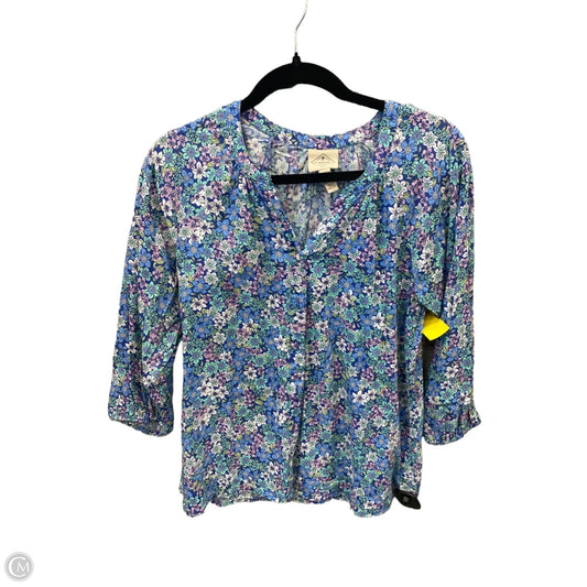 Top 3/4 Sleeve By St Johns Bay In Blue, Size: S
