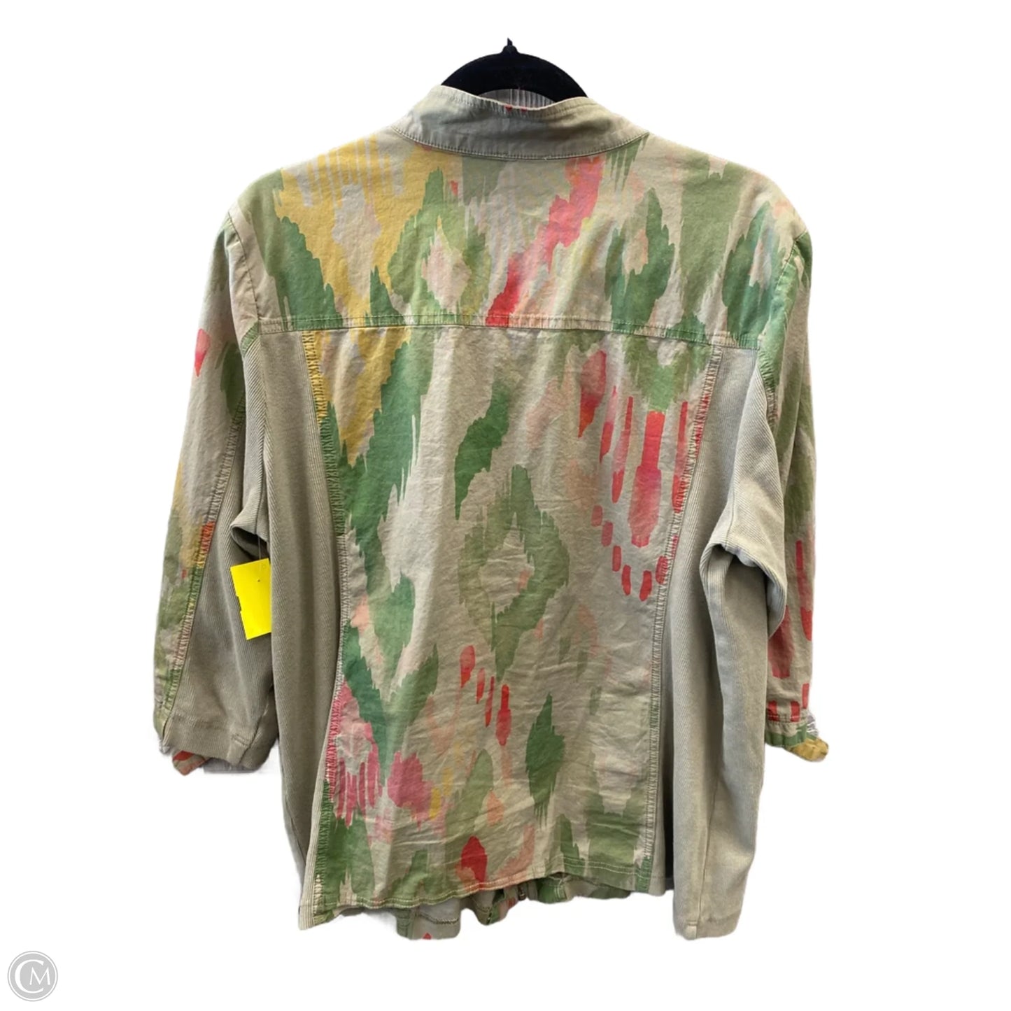 Top 3/4 Sleeve By Chicos In Green, Size: Xl