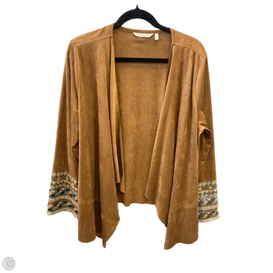 Cardigan By Soft Surroundings In Brown, Size: L