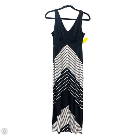 Dress Casual Maxi By Maurices In Black & White, Size: M