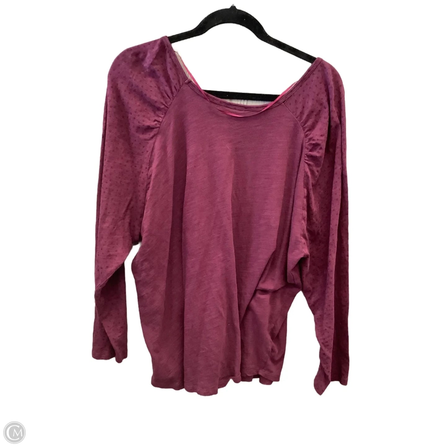 Top Long Sleeve By Terra & Sky In Purple, Size: 2x