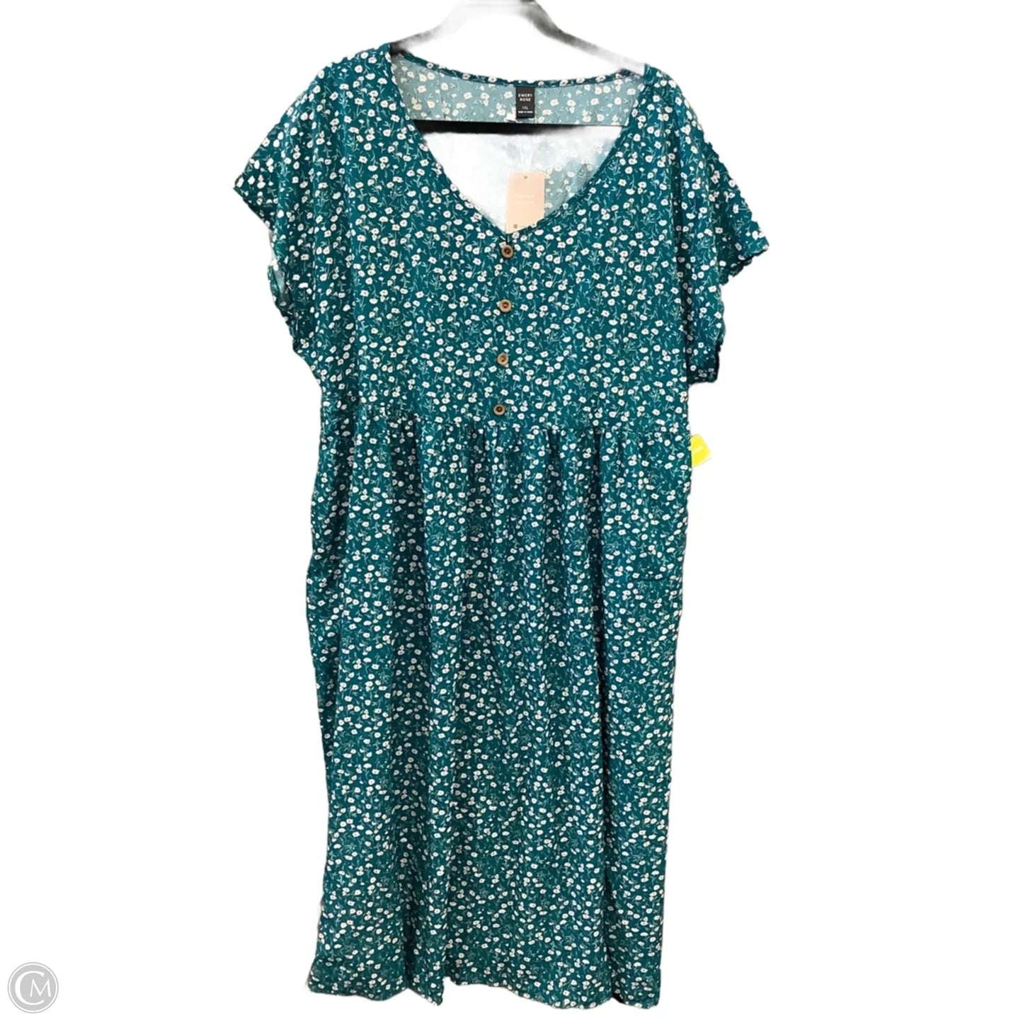 Dress Casual Maxi By Emery Rose In Teal, Size: 1x