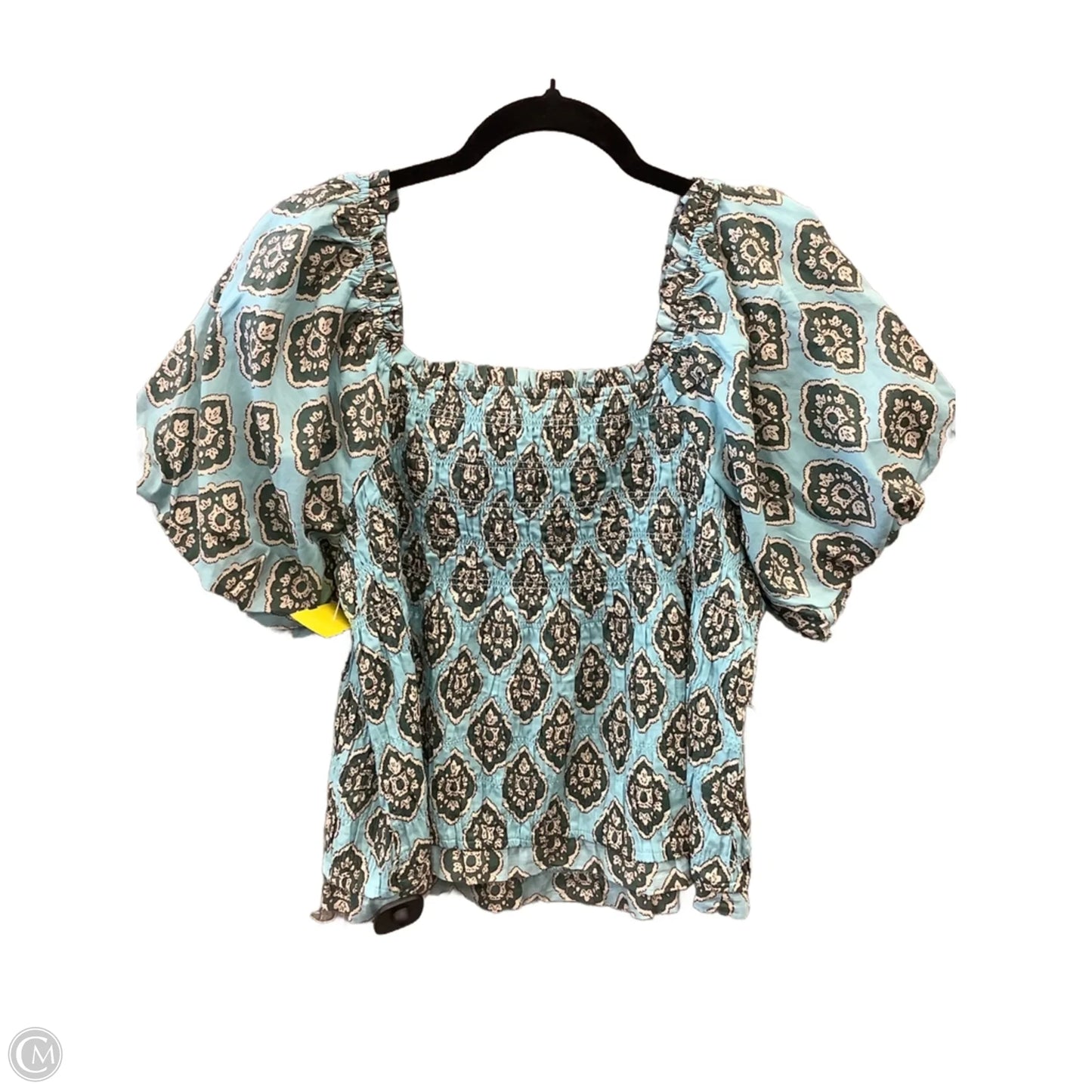 Top Short Sleeve By Maurices In Blue & Green, Size: Xxl