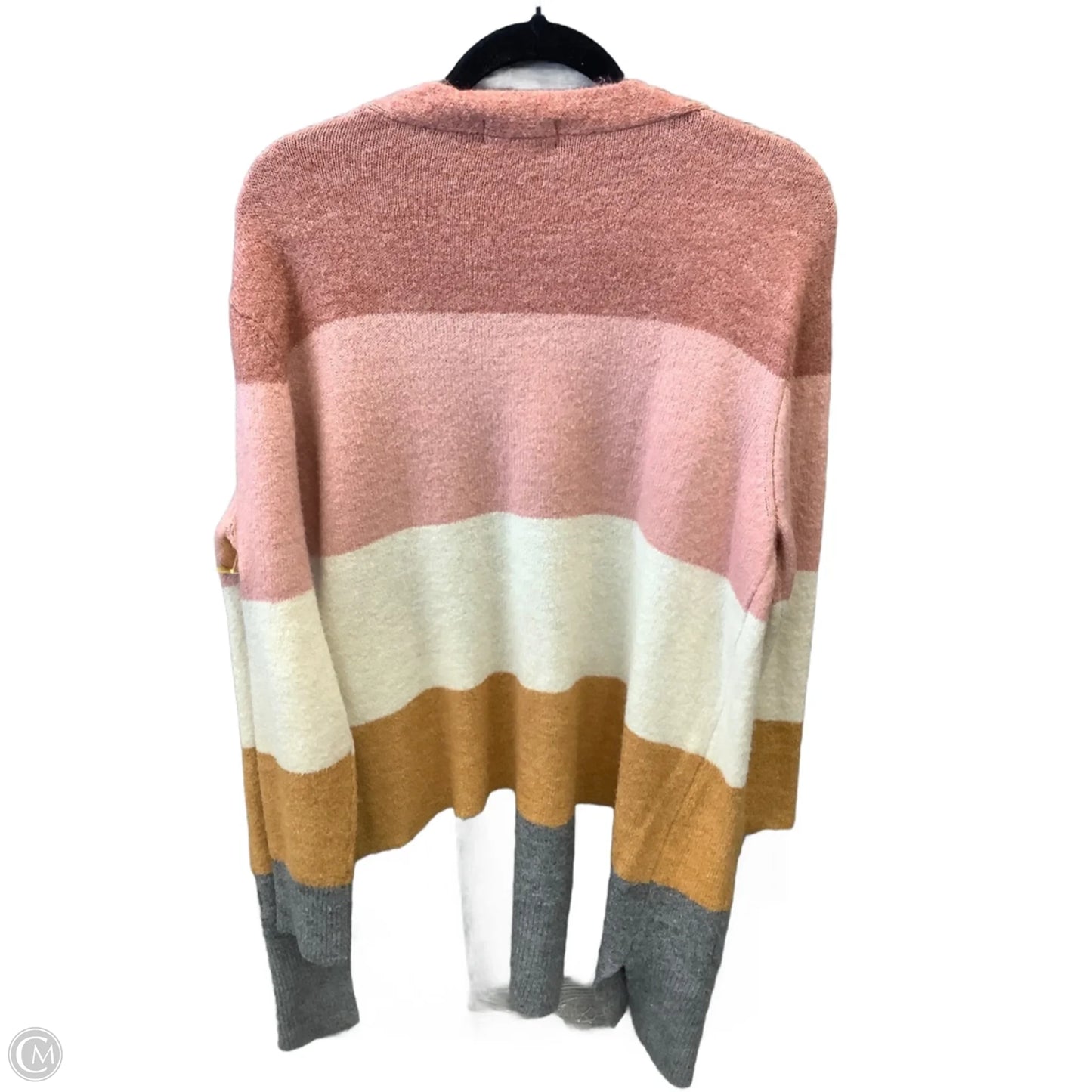Sweater Cardigan By Clothes Mentor In Orange, Size: L