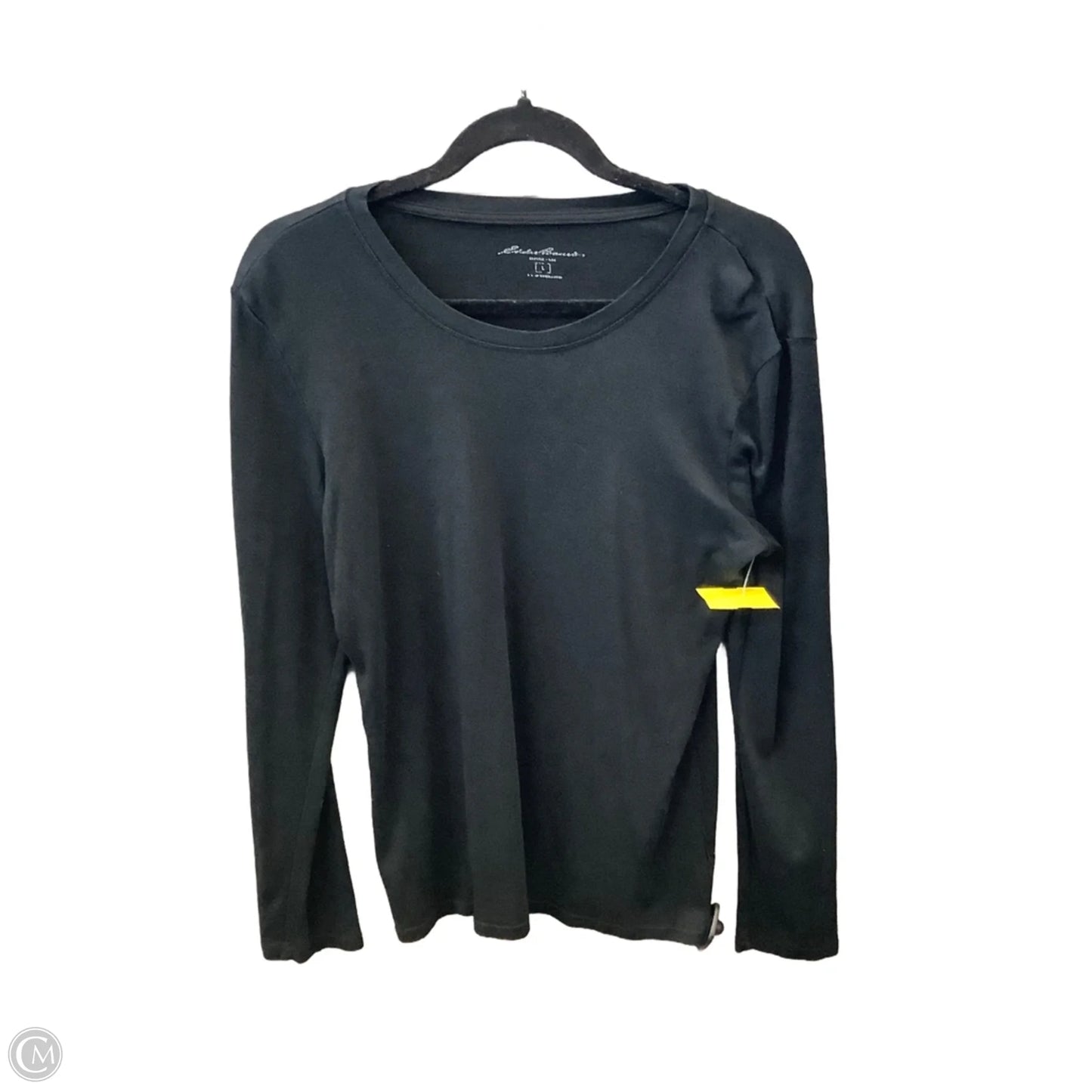 Top Long Sleeve Basic By Eddie Bauer In Black, Size: L
