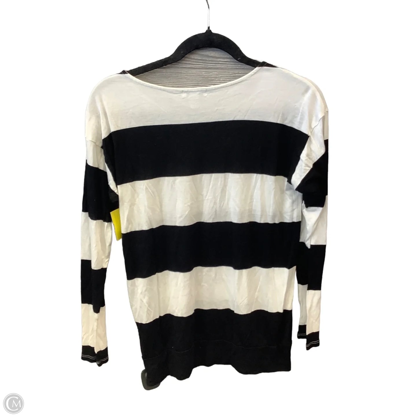 Top Long Sleeve By Old Navy In Black & White, Size: S