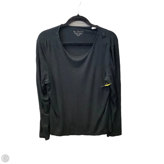 Top Long Sleeve Basic By Chicos In Black, Size: L