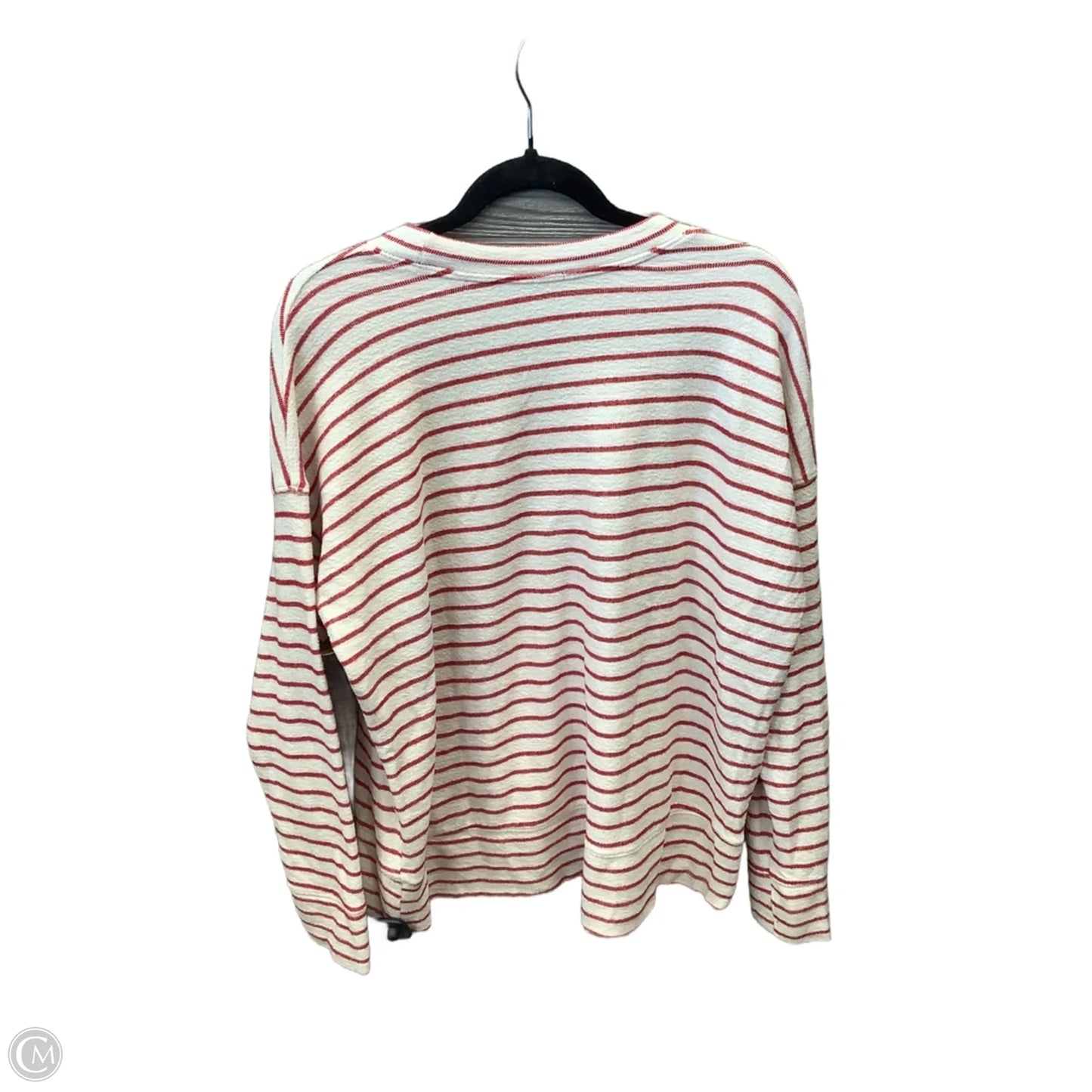 Top Long Sleeve By Aerie In Red & White, Size: S