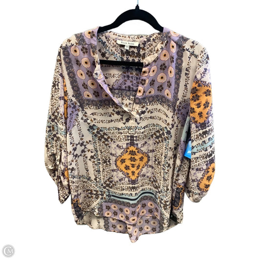 Blouse 3/4 Sleeve By Black Rainn In Purple, Size: Xl