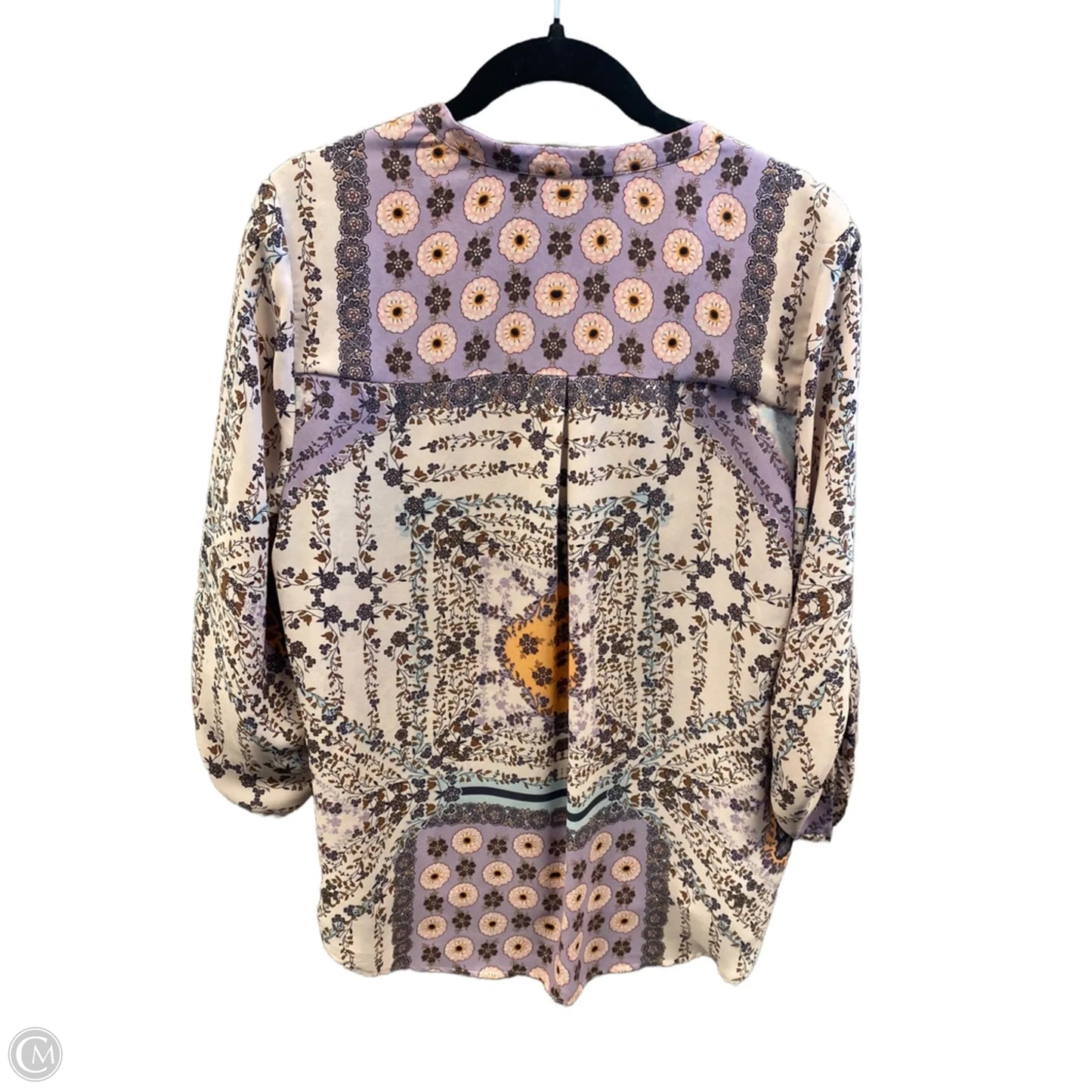 Blouse 3/4 Sleeve By Black Rainn In Purple, Size: Xl